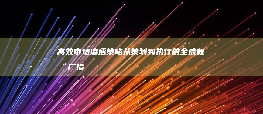 高效市场渗透策略：从策划到执行的全流程推广指南